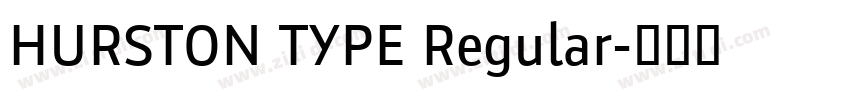 HURSTON TYPE Regular字体转换 HURSTON TYPE Regular字体转换